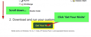 Scroll down the page until you see the 'Get Your Ninite' Button... Click it!