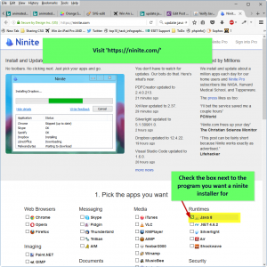 Visit Ninite.com - Check the box next to 'Java' - then scroll down...