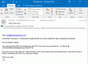 Spam threat to DDoS: SPAM Emails threatening to DDoS your website have been landing in email boxes everywhere.